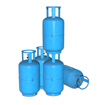 Gas cylinder lpg tank gas-bottle. Propane gas-cylinder balloon. Cylindrical container with liquefied...