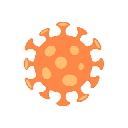 Corona Virus flat. Virion of Coronavirus. Vector illustration symbol.のイラスト素材