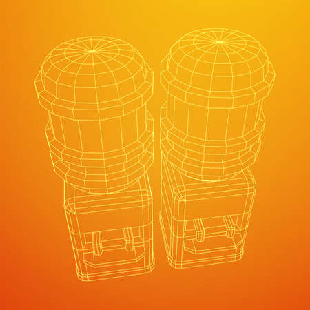 Water cooler with full bottle. Refreshment office concept