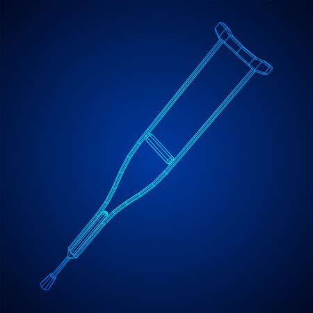 Crutch medical walking stick for rehabilitation of broken legのイラスト素材
