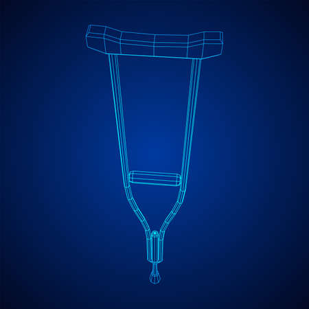 Crutch medical walking stick for rehabilitation of broken legのイラスト素材