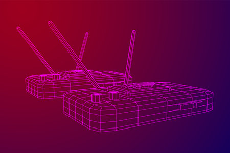 Modem Router with the antenna high speed wireless wifi internetのイラスト素材