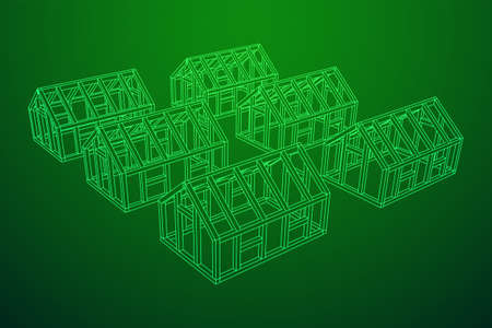 Greenhouse construction frame. Hothouse building object. Warm houseのイラスト素材