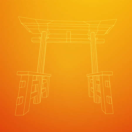 Torii sacred traditional gate Japan shintoism religion.