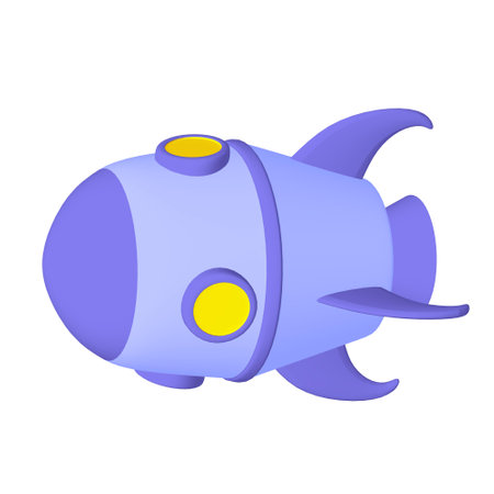 Space Rocket Ship. Concept of business product on a market. 3d render illustrationの写真素材