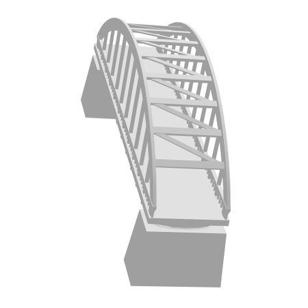 Bridge connection structure. 3d render illustration.の写真素材