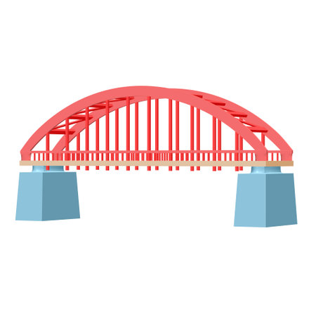 Bridge connection structure. 3d render illustration.の写真素材