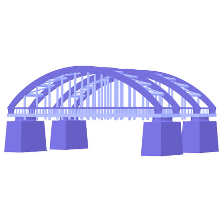 Bridge connection structure. 3d render illustration.の写真素材