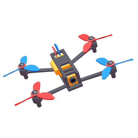 FPV Drone Racing freestyle sport flight. Hobby toys. 3d render illustration.の写真素材