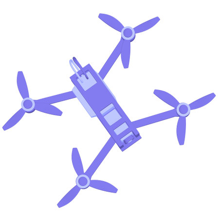 FPV Drone Racing freestyle sport flight. Hobby toys. 3d render illustration.の写真素材