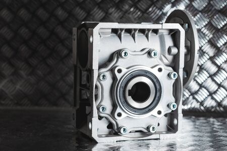 Worm motor, electric motors, induction motor and equipment for bottling lines, industrial equipment for factories. Food industryの写真素材