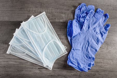 Personal protective equipment against viruses, personal hygiene concept, medical masks, medical...