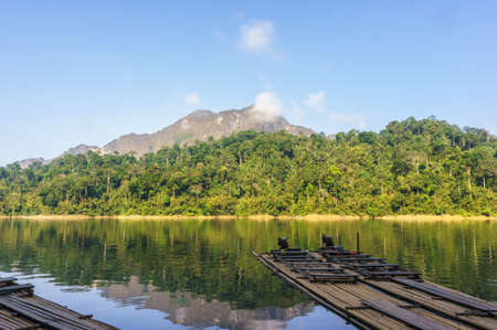 relax at ratchaprapa dam,surat thani,thailand