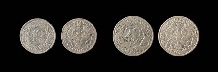 Old poland coinsの写真素材