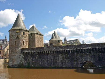 Biggest medieval french fortress Fougeresの写真素材