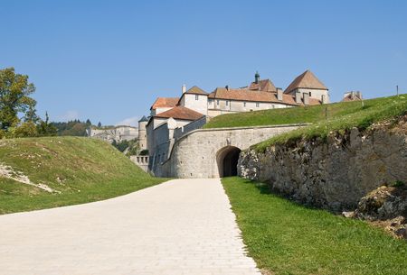 The road to the fortress gatesの写真素材