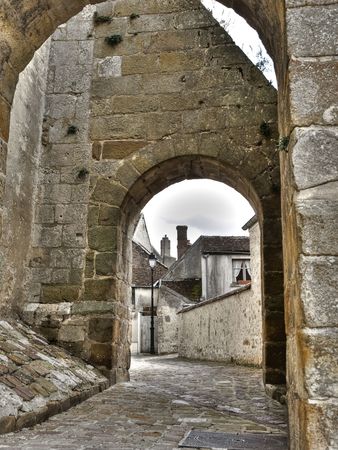 Painted leaded pane in the churchの写真素材