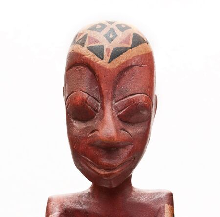 African souvenir. Man head. Wood.の写真素材
