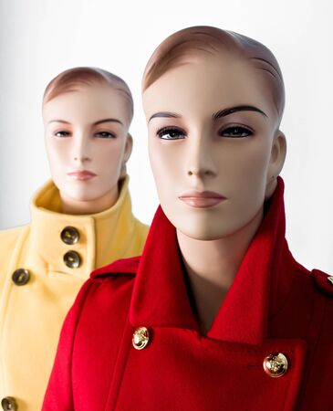Two female mannequin in shopの写真素材