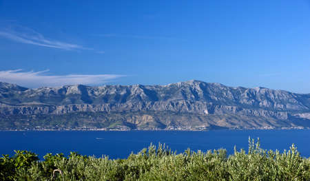 Croatian sea coast view in Dalmatia. Summer day.の写真素材
