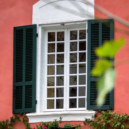 Window with shuttersの写真素材