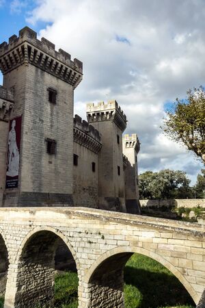 Medieval queen fortress in Tarascon, France. Summer day.のeditorial素材