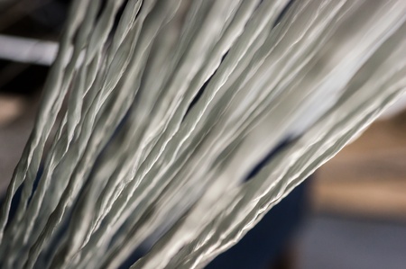 Glass roving fibre for pultrision process. Window fiberglass profile manufacturing.