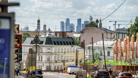 Moscow city street view  15 of June 2013  Russia のeditorial素材