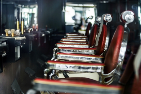 Old-styled barber shop waiting for visitors