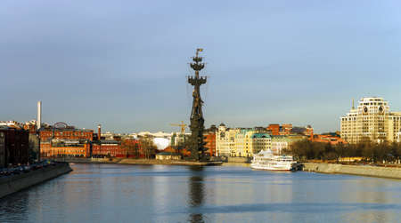 Classic view to Moscow center from Krimea bridgeのeditorial素材