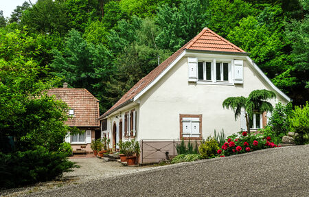 Renovated village house in small Alsace country placeのeditorial素材