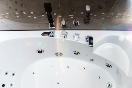 New bathroom fitment, modern style interior, apartmentsの写真素材