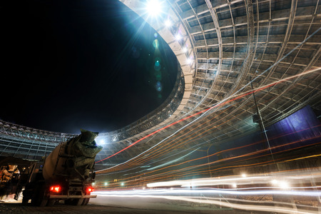 Great sport stadium construction, lunary arena renovation, Moscow, Russiaのeditorial素材