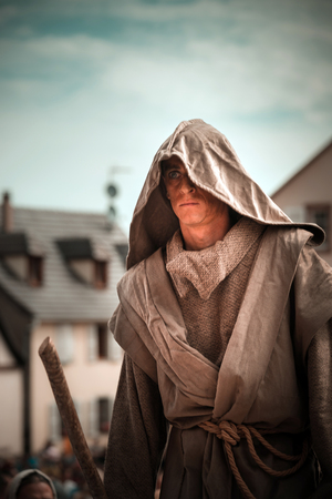 Editorial,14st June 2015: Chatenois, France: Fete des Remparts de Chatenois. Fancy-dress medieval holiday and festival in old castle.のeditorial素材