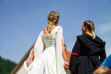 Editorial,14st June 2015: Chatenois, France: Fete des Remparts de Chatenois. Fancy-dress medieval holiday and festival in old castle.のeditorial素材