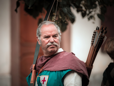 Editorial,14st June 2015: Chatenois, France: Fete des Remparts de Chatenois. Fancy-dress medieval holiday and festival in old castle.のeditorial素材