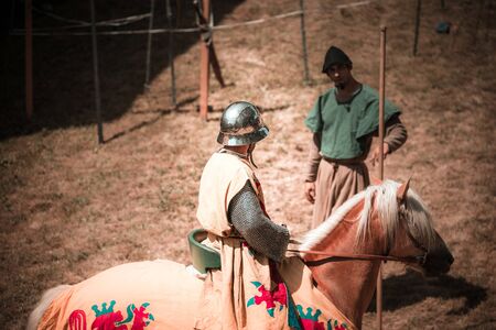 Editorial,14st June 2015: Chatenois, France: Fete des Remparts de Chatenois. Fancy-dress medieval holiday and festival in old castle.のeditorial素材