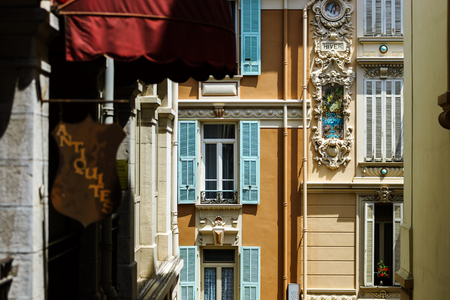 New pvc windows in old renovated houses. Monaco. Design and construction.の写真素材