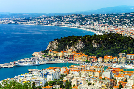 Summer day in Nice, France, Cote d'Azur. Travel concept.の写真素材