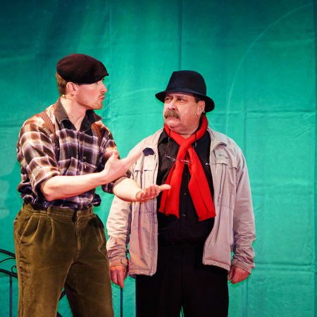 Editorial,14 January 2016: France: Neuve-Eglise: Spectacle par le cabaret satirique S'Brannkesseleのeditorial素材