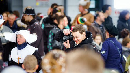 Editorial,14st February 2016: Selestat, France: Carnival and parade throught the streets....