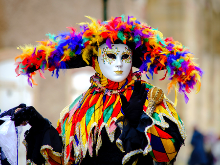 Editorial, 6 March 2016: Rosheim, France: Venetian Carnival Mask - A most beautiful masks photographed in open streetのeditorial素材