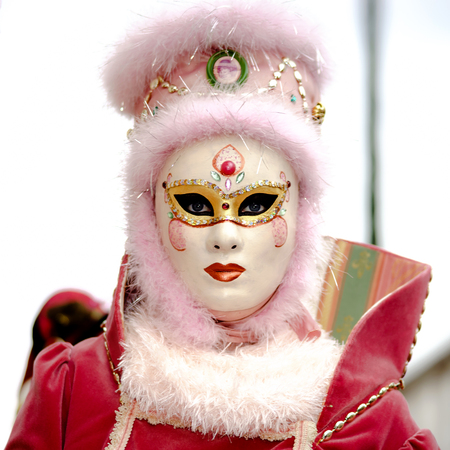 Editorial, 6 March 2016: Rosheim, France: Venetian Carnival Mask - A most beautiful masks photographed in open streetのeditorial素材