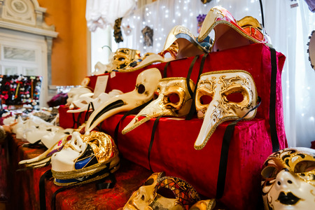 Editorial, 6 March 2016: Rosheim, France: Venetian Carnival Mask - A most beautiful masks photographed in open streetのeditorial素材