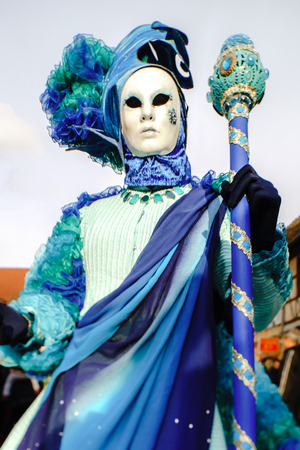 Editorial, 6 March 2016: Rosheim, France: Venetian Carnival Mask - A most beautiful masks photographed in open streetのeditorial素材