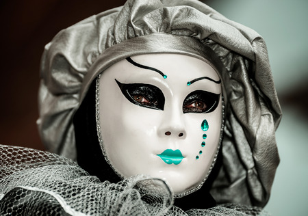 Editorial, 6 March 2016: Rosheim, France: Venetian Carnival Mask - A most beautiful masks photographed in open streetのeditorial素材