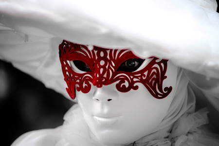 Editorial, 6 March 2016: Rosheim, France: Venetian Carnival Mask - A most beautiful masks photographed in open streetのeditorial素材