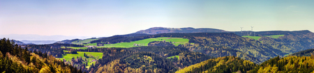 Schwarzwald mountains spring view, sunny day, natural landscapeの写真素材
