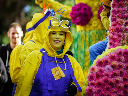 Editorial, 02nd October 2016: Barr, France: Carnival and parade throught the streets. Fancy-dress harvest holiday and festival.のeditorial素材
