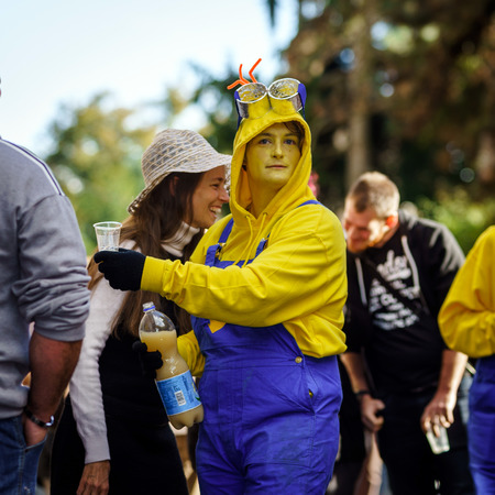 Editorial, 02nd October 2016: Barr, France: Carnival and parade throught the streets. Fancy-dress...